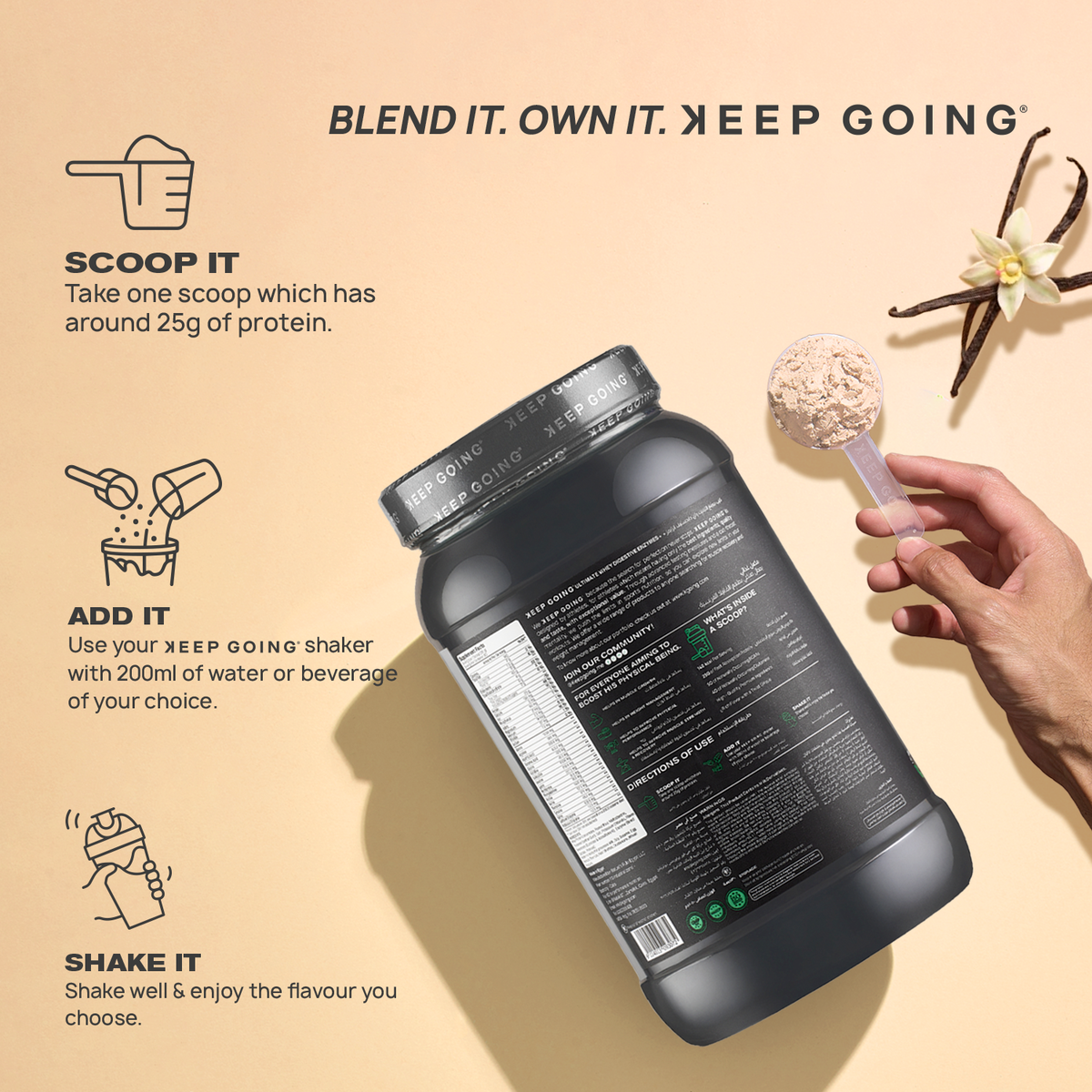 Keep Going Ultimate Whey Digestive Enzymes+ French Vanilla