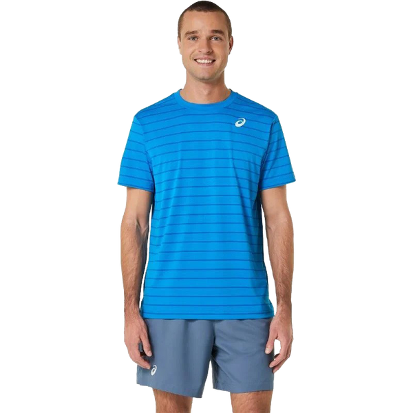 ASICS COURT STRIPES BLUE T-SHIRT