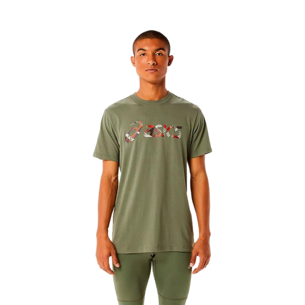 ASICS WILD CAMO T-SHIRT LICHEN GREEN