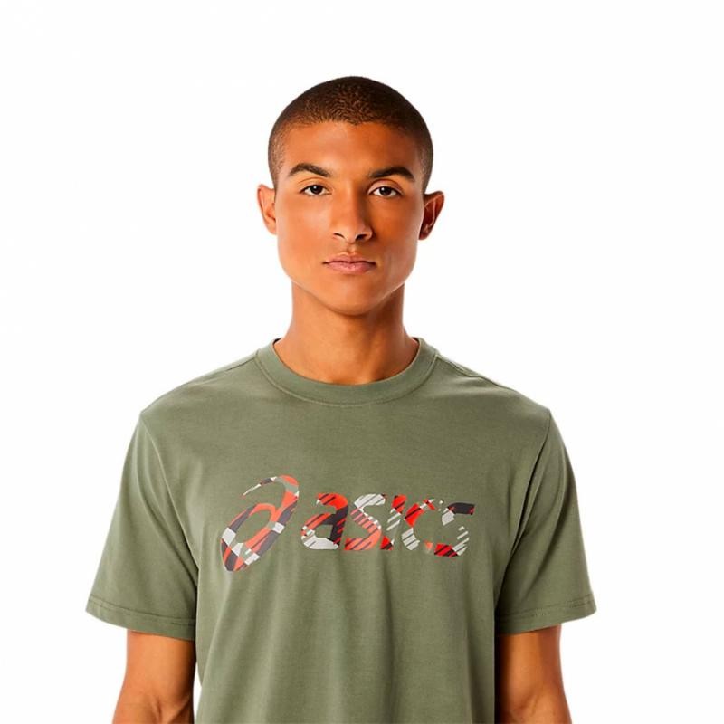 Asics Wild Camo T-shirt Lichen Green