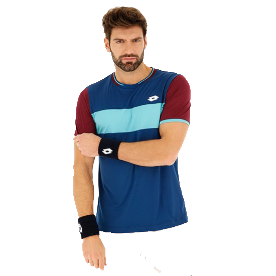 LOTTO TOP TEN II T-SHIRT WINE BLUE