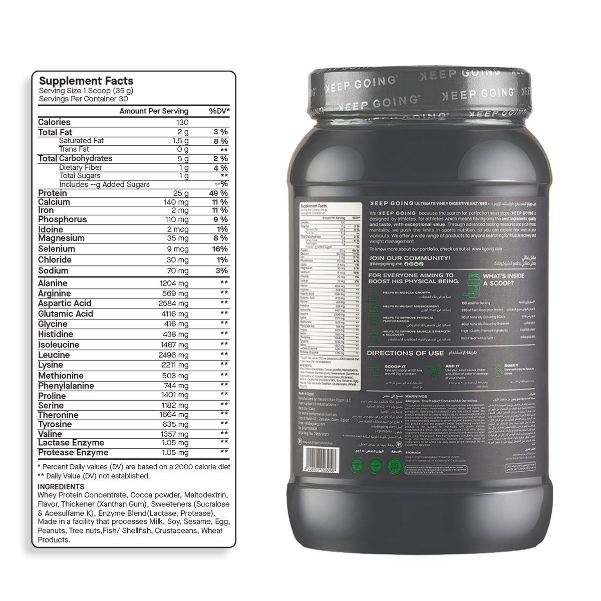 Keep Going Ultimate Whey Digestive Enzymes+ Chocolate Gourmet