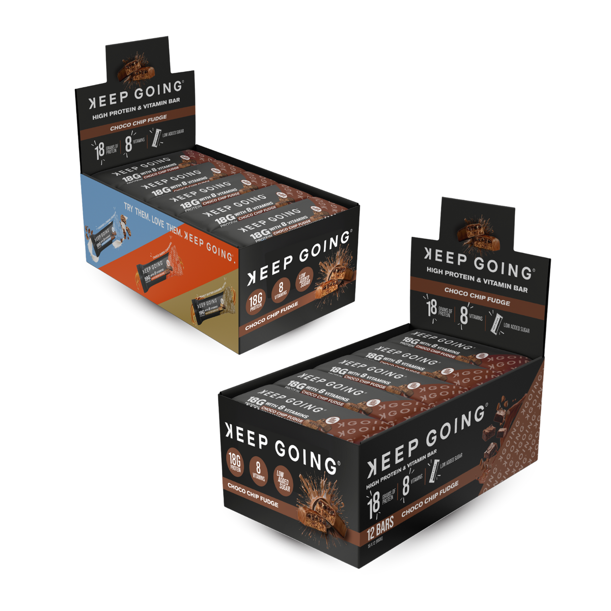Keep Going Protein & Vitamin Bar Choco Chip Fudge