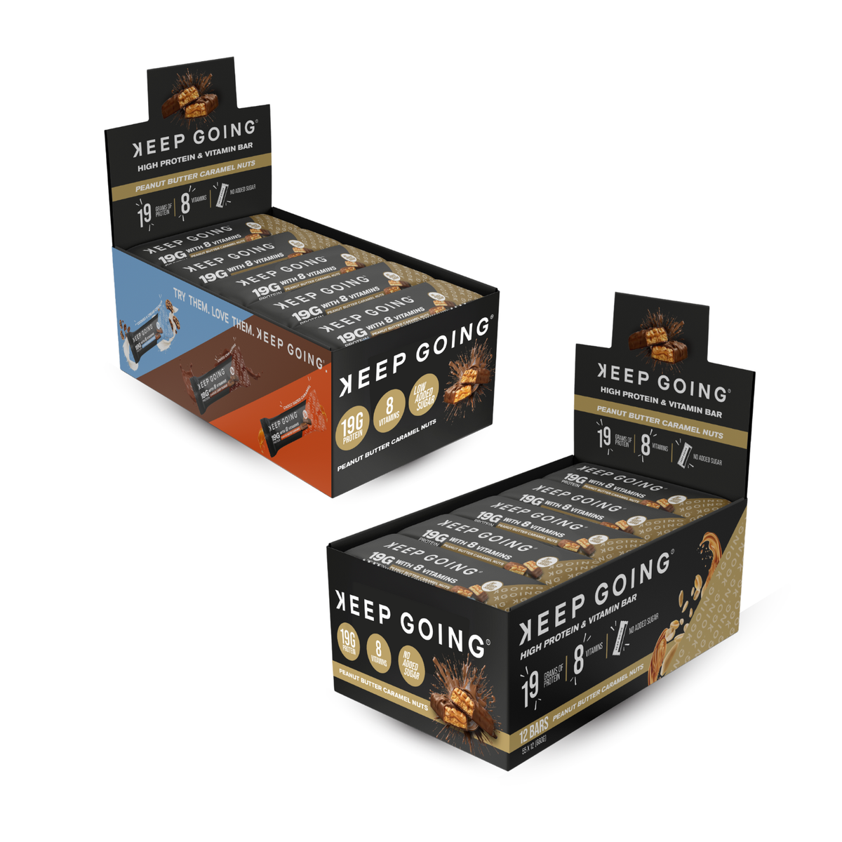 Keep Going Protein & Vitamin Bar Peanut Butter Caramel Nuts