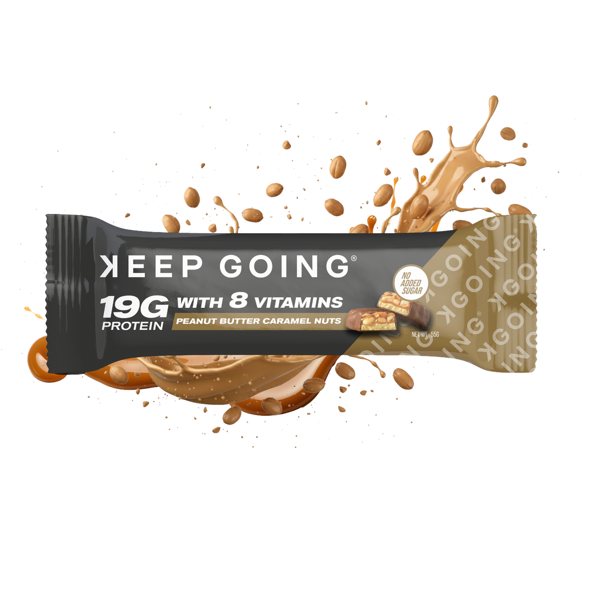 Keep Going Protein & Vitamin Bar Peanut Butter Caramel Nuts